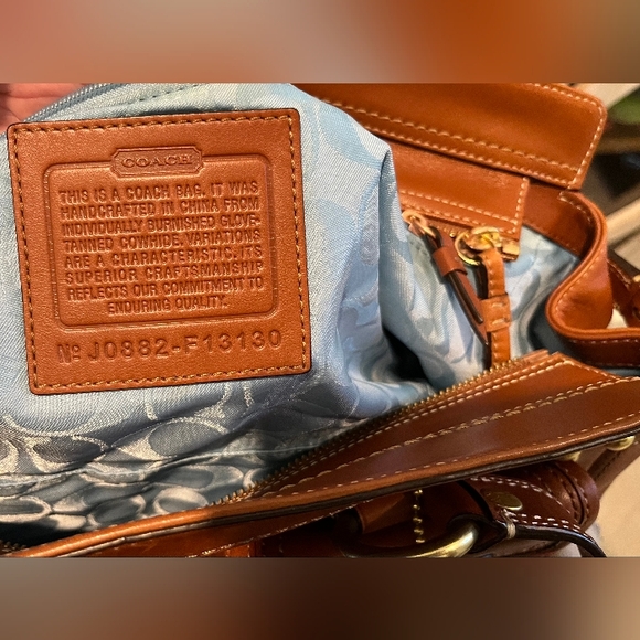 Rare, Ltd. Edition Coach Legacy Gardenia British Tan Leather Satchel Like New - Picture 12 of 16